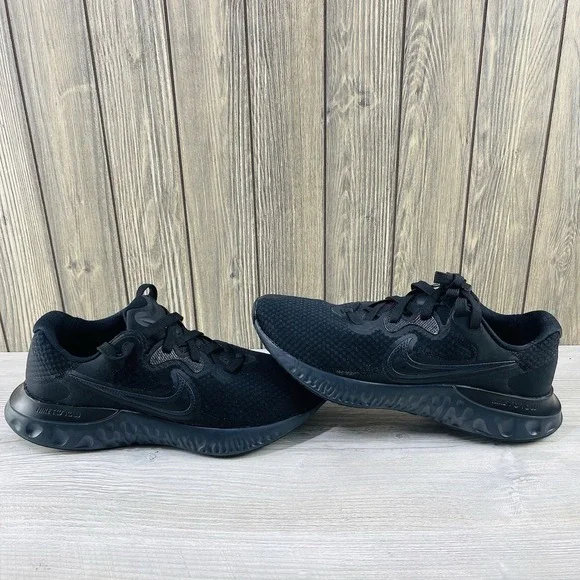 Nike Renew Run 2 Shoes Men's 11  Triple Black Low Top Athletic Running Sneakers - Picture 9 of 16